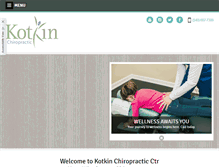 Tablet Screenshot of kotkinchiropractic.com